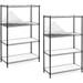 4-Shelf Shelving Unit Adjustable Heavy Duty Carbon Steel Wire Shelves 150Lbs Loading Capacity Per Shelf Shelving Units And Storage For Kitchen And Garage (30Wx14dx47h)Black S200-4X2