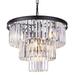 3-Tier Black Crystal Chandeliers for Dining Room Lights Fixtures 6 Lights Ceiling Pendant Light Fixtures Luxury Raindrop for Bedroom Living Room Entryway Kitchen Island