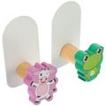 2 Pcs Wooden Decoration for Bedroom Cutainsforbedroom Animal Sticky Hook Wall Mount