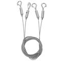 2 Pcs Stainless Steel Lanyard Barbecue Grill Picture Frame Clothes Drying Rack Hook Wire Hanging Kit