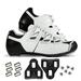 Zol Stage Road Cycling Shoe 0 Degree Look Delta Cleats Included Compatible with Peloton (White 5.5)