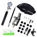 Excellent Home Bike Tire Repair Tool Kit and Mini Bike Pump -Rubber-Free Puncture Repair Kit for Presta and Schrader (Up to 210 PSI) Smart Valve with Pressure Gauge and Bicycle Seat Po