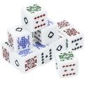 12 Pcs Poker Dice Game Supply Game Accessory Party Game Props Travel Dice Poker Poker Chips Acrylic Dice