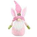 Huaai Easter Bunny Knitted Colored Dwarf Doll Easter Bunny Ornament Gnome Spring Rabbit Doll Holiday Decoration Gnome Ornament Craft Spring Gnome with Bunny Ear