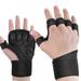 XIAN Workout Gym Half Finger Gloves Gloves for Calluses with Hooks Black Adjustable Workout Gloves for Women Men