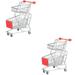 Mini Shopping Cart Decorate Childrenâ€™s Toys Supermarket Handcart Small Models Large Gift Basket 2 Count