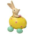 Chmadoxn Easter Decorations Easter Bunny Ornaments Spring Easter Decorations for The Home Easter Easter Eggs Tabletop Decorations Resin Rabbit Figurines for Holiday Home Office Decor