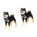 2 Pack Childrens Toys Animal Decorations for The Home Simulated Model Standing Puppy Dog Models Ornaments