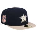 Men's New Era Navy Houston Astros Canvas A-Frame 59FIFTY Fitted Hat