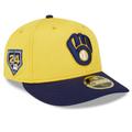 Men's New Era Gold/Navy Milwaukee Brewers 2024 Spring Training Low Profile 59FIFTY Fitted Hat