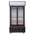 Mobiler Flaschenkühlschrank mit 2 Schiebe-Glastüren Getränkekühlschrank Kühlschrank Gastro 1000 L +2/10°C ISO 45 mm