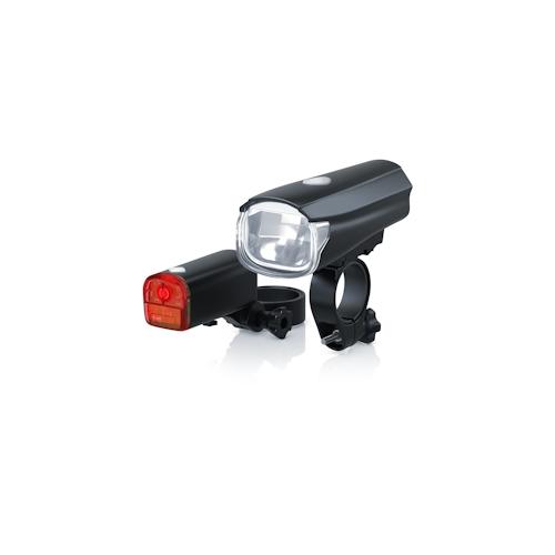 Aplic LED Fahrradlampen-Set mit Front & Rücklicht StVZO zugelassen / Helle LED mit 30 Lux