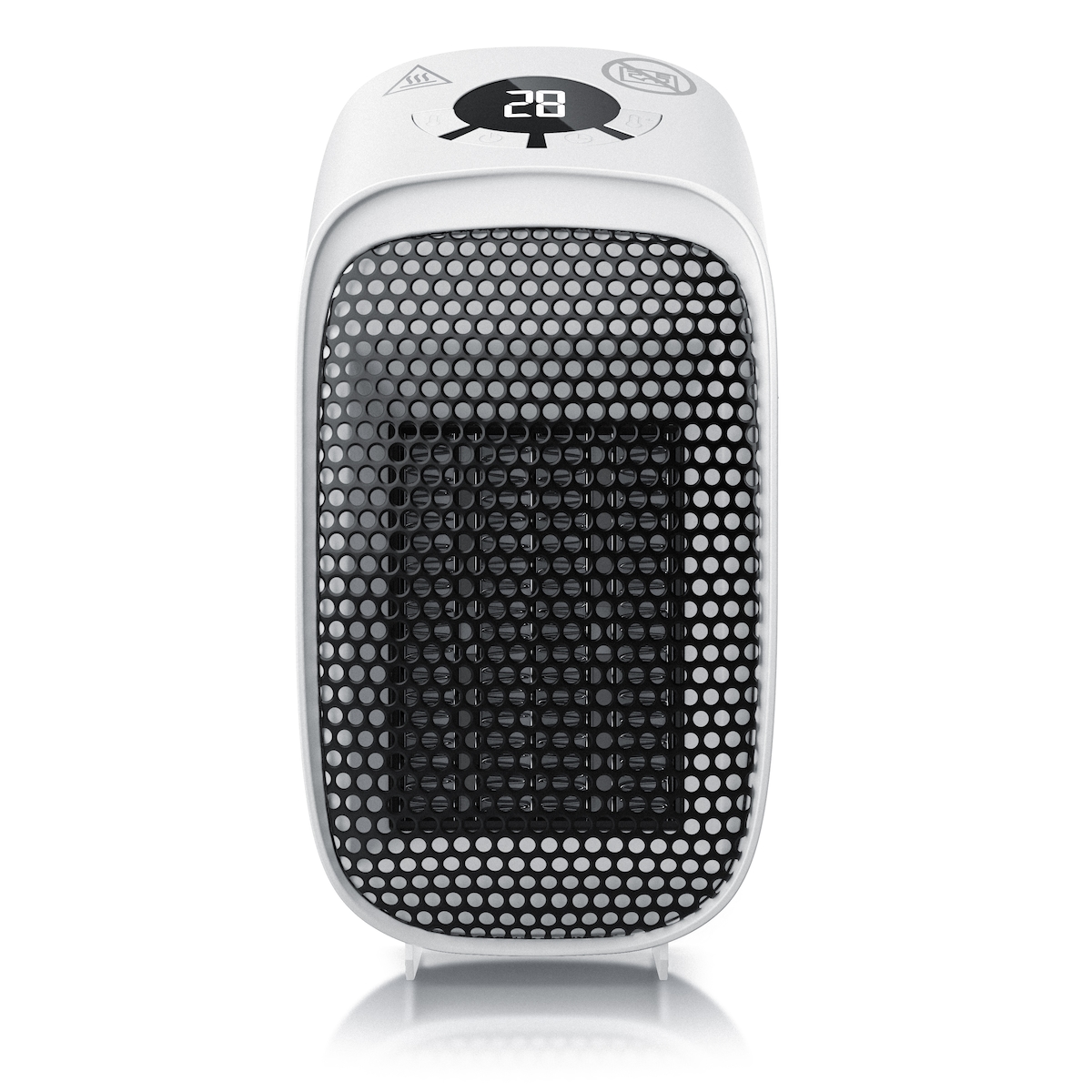 Brandson Steckdosen Heizlüfter mit Fernbedienung & Timer, 400W Heizlüfter, Überhitzungsschutz, Automatische Abschaltung, Weiß Image