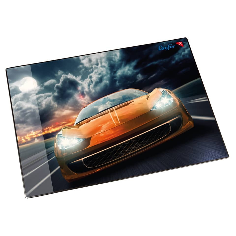 Läufer 46658 Schreibunterlage Motiv Rennauto, 40x53cm Image