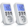 BEARWARE 2x Zeitschaltuhr programmierbar mit LCD Display Steckdosen Timer / max 3680W