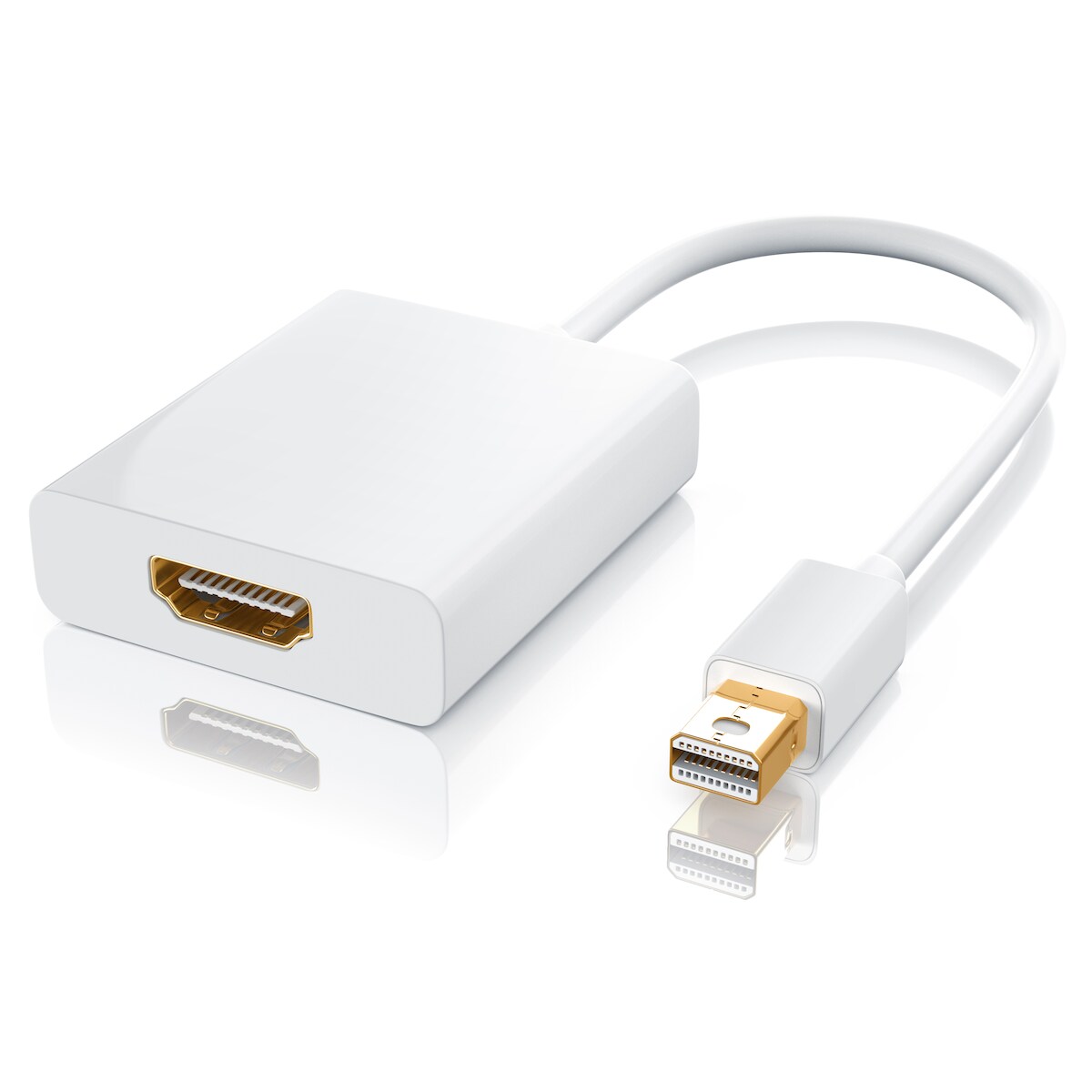 CSL Mini DisplayPort zu HDMI Typ A Audio- & Video-Adapter, Full HD MiniDP Adapter / Konverterkabel Image
