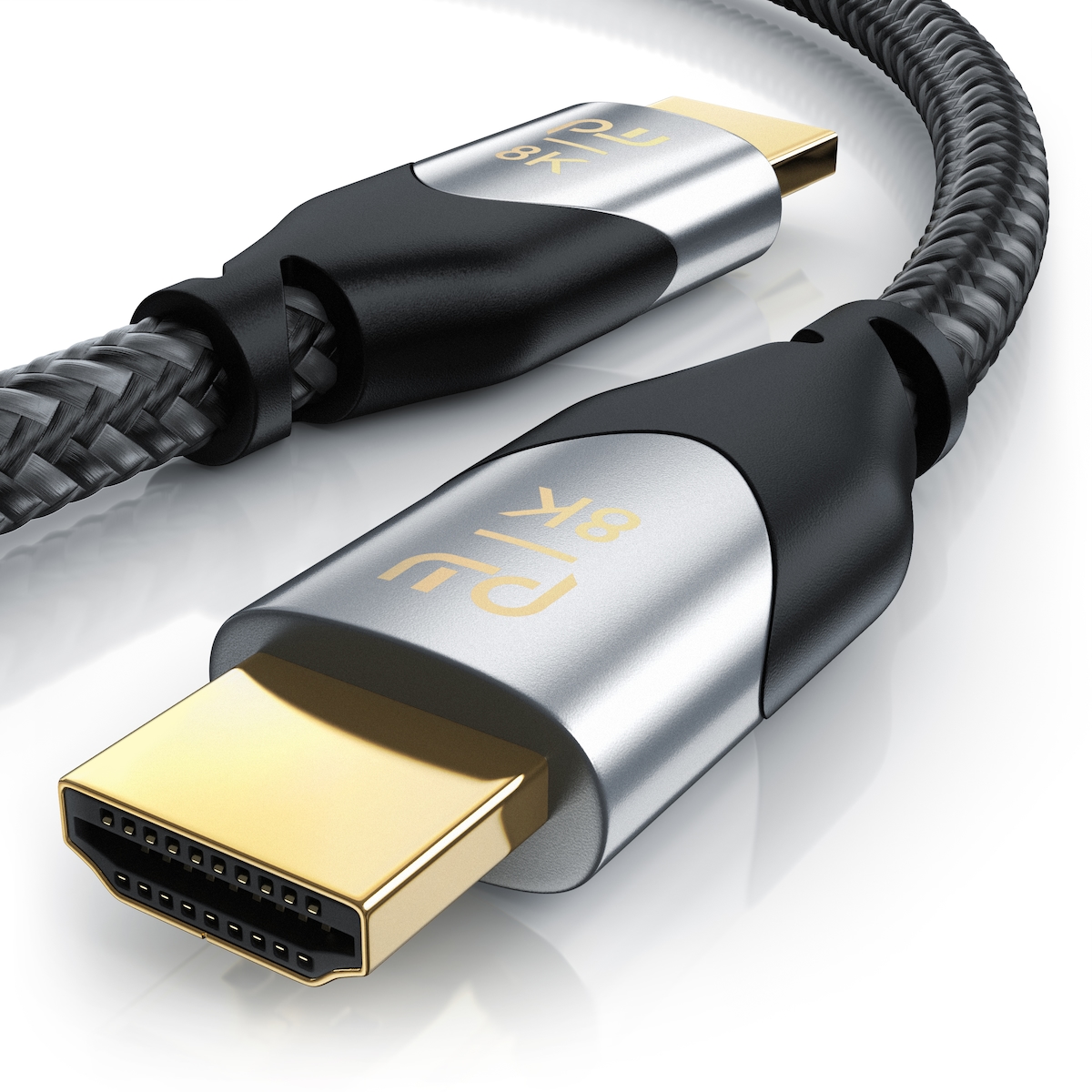 Primewire 8k HDMI Kabel 2.1, Ultra High Speed II mit Ethernet, 8K UHD II, 3D TV, eARC, HDR10+ - 4320p 120 Hz mit DSC, 7680 x 4320, Nylonmantel - 2 m Image