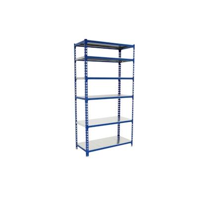 PROREGAL Schwerlastregal GIANT METAL SHARK | HxBxT 250x90x30cm | Fachlast 180kg | Blau| Standregal Lagerregal Image