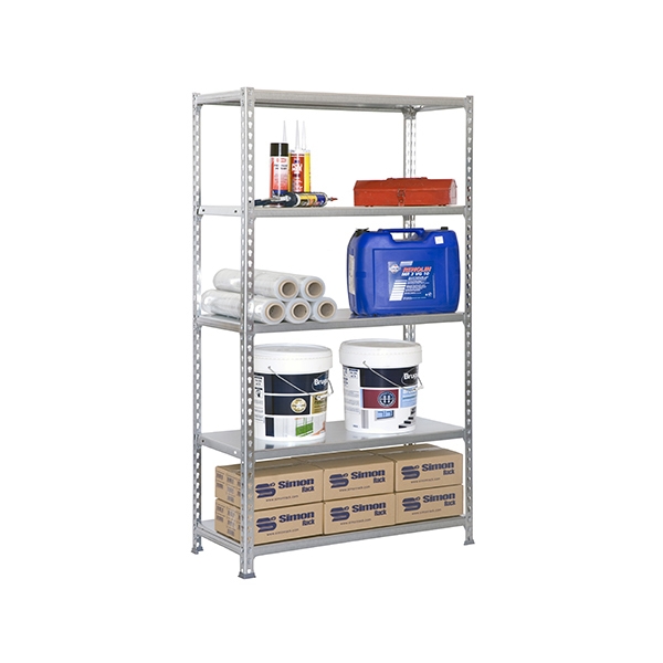 PROREGAL Schwerlastregal METAL SHARK | HxBxT 180x90x40cm | Fachlast 180kg | Grau-Verzinkt | Metallregal Standregal Werkstattregal Image