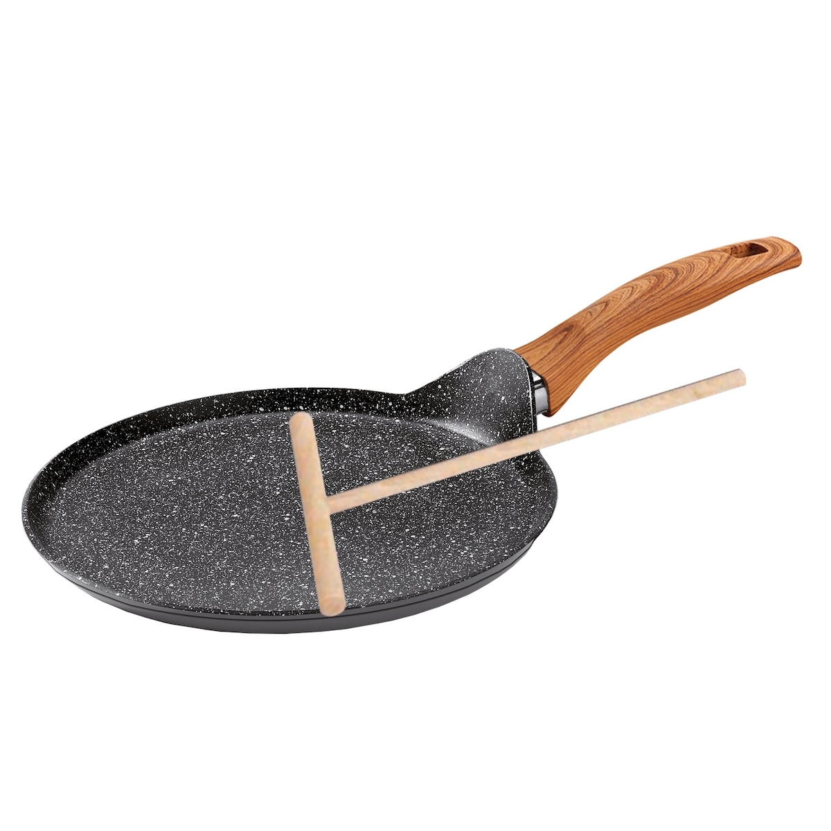 STONELINE® Back to Nature Crêpes-Pfanne 25 cm, mit Teigverteiler, Induktion geeignet Image