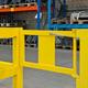 PROREGAL Tür für Rammschutz-Geländer XL-Line | Manuelle Öffnung | HxB 52x90,5cm | Kunststoffbeschichteter Stahl | Gelb