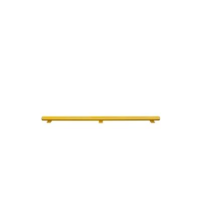 PROREGAL Unterfahrschutz Balken | Inkl. 3 Bodenplatten | HxBxØ 8,6x205x7,6cm | Kunststoffbeschichteter Stahl | Gelb Image