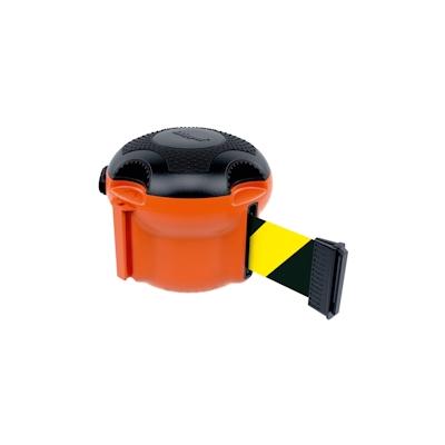PROREGAL Gurtkassette mit extra langem Gurtband ohne Halterung | Gurtmaß LxB 900x5cm | Orange, Gurt Gelb-Schwarz Image