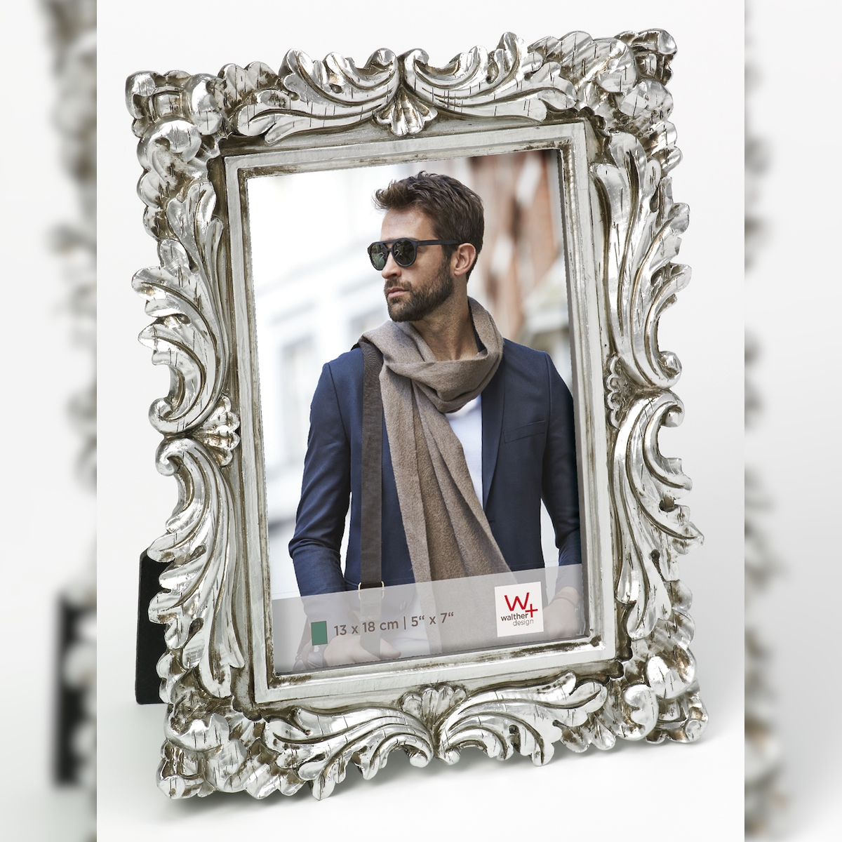 walther + design Saint Germain Portraitrahmen, silber, 13 x 18 cm Image