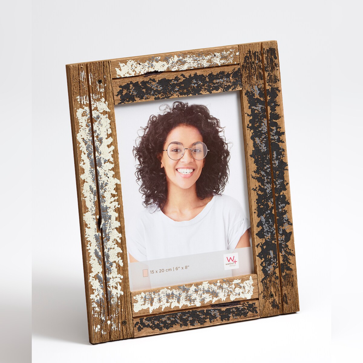 walther + design Dupla Portraitrahmen, creme/blau, 15 x 20 cm Image