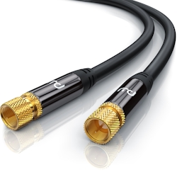 Primewire SAT-Kabel, Koax, F-Stecker, Premium HDTV SAT Koaxialkabel, 4fach Schirmung, 135dB, 75 Ohm - 12,5m Image