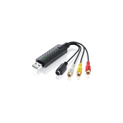 CSL Video Grabber USB Typ A, S-Video, Composite CVBS, Cinch zu USB 2.0 Typ A Stecker, USB Videograbber Audio Video Konverter, PAL NTSC, VHS zu DVD