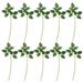 floral stem with leaves 10pcs Floral Stem Wire with Leaves Craft Flower Wire DIY Handmade Floral Arrangement Wire Artifical Rose Stems