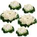 24 pcs indoor plants live artificial floating flowers with water pad artificial flowers for pond decoration- pond white live flowers