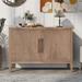 Storage Cabinet Sideboard Wooden Cabinet with 2 Metal handles and 2 Doors for Hallway, Entryway, Living Room, Bedroom