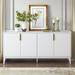 Modern Storage Cabinet with Adjustable Shelf, Buffet Sideboard Wooden Cabinet with 4 Doors for Hallway, Kitchen