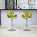 2pcs Swivel Bar Stools Adjustable Counter Height Bar Chairs