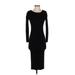 Zara Casual Dress - Bodycon: Black Solid Dresses - Women's Size Small