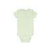 Carter's Short Sleeve Onesie: Green Print Bottoms - Size 6 Month