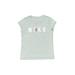 Nike Short Sleeve T-Shirt: Silver Marled Tops - Kids Girl's Size 6X