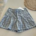 Urban Outfitters Shorts | Brand Nwt Urban Outfitters Pleated Pocket Blue/Brown Novelty Short Size Small | Color: Blue/Brown | Size: S