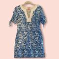 Lilly Pulitzer Dresses | Lilly Pulitzer Shake It Up Blue Monkey Print Short Sleeve Shift Dress- Size 2 | Color: Blue/White | Size: 2