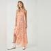 Free People Dresses | Free People Heat Wave Printed Maxi Coral Maxi Dress Size Xs New | Color: Orange/Red | Size: Xs