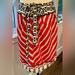 Anthropologie Skirts | Anthropologie We Love Vera Stars & Stripes A-Line Cotton Skirt Euc Size 8 | Color: Cream/Red | Size: 8