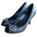 Gucci Shoes | Gucci Cellarius Black Leather, Silver Horsebit Buckle Peep Toe Pumps, Size 35.5 | Color: Black | Size: 35.5eu