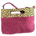 Anthropologie Bags | Anthropologie Pink Suede Animal Print Purse | Anthropologie Suede Clutch Tote | Color: Pink/Tan | Size: Os