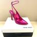 Nine West Shoes | Nib Nine West Tabita Tapered Heel Metallic Pink Heels Point Toe Dress Pump 6,5 | Color: Pink | Size: 6.5