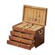 VVHUDA Jewelry Case Classic and Elegant Wooden Jewelry Box Multilayer Drawer Type Storage Box with Lock Women's Desktop Jewelry Box Large Capacity Jewelry Storage Box simple and portable small gift