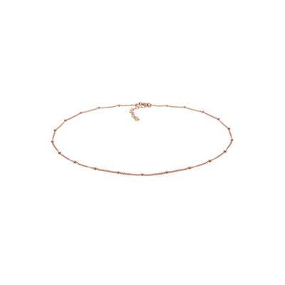Kette ohne Anhänger ELLI "Choker Kugelkette Basic Trend 925 Silber", rosa (rosegold), Halsketten, Damen, 36, ohne Stein, Silber 925 (Sterlingsilber), L: 36cm Image