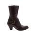 Born Boots: Brown Print Shoes - Women's Size 6 1/2 - Round Toe