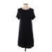 Abercrombie & Fitch Casual Dress - Shift Crew Neck Short sleeves: Black Print Dresses - Women's Size Small